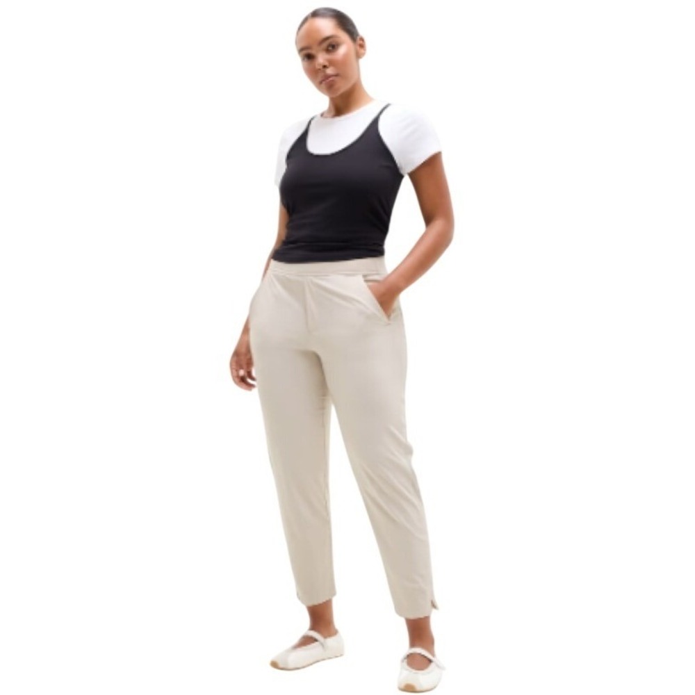 Athleta Brooklyn Ankle Pant Womens 26 Plus‎ Gray Lightweight Stretch Athleisure